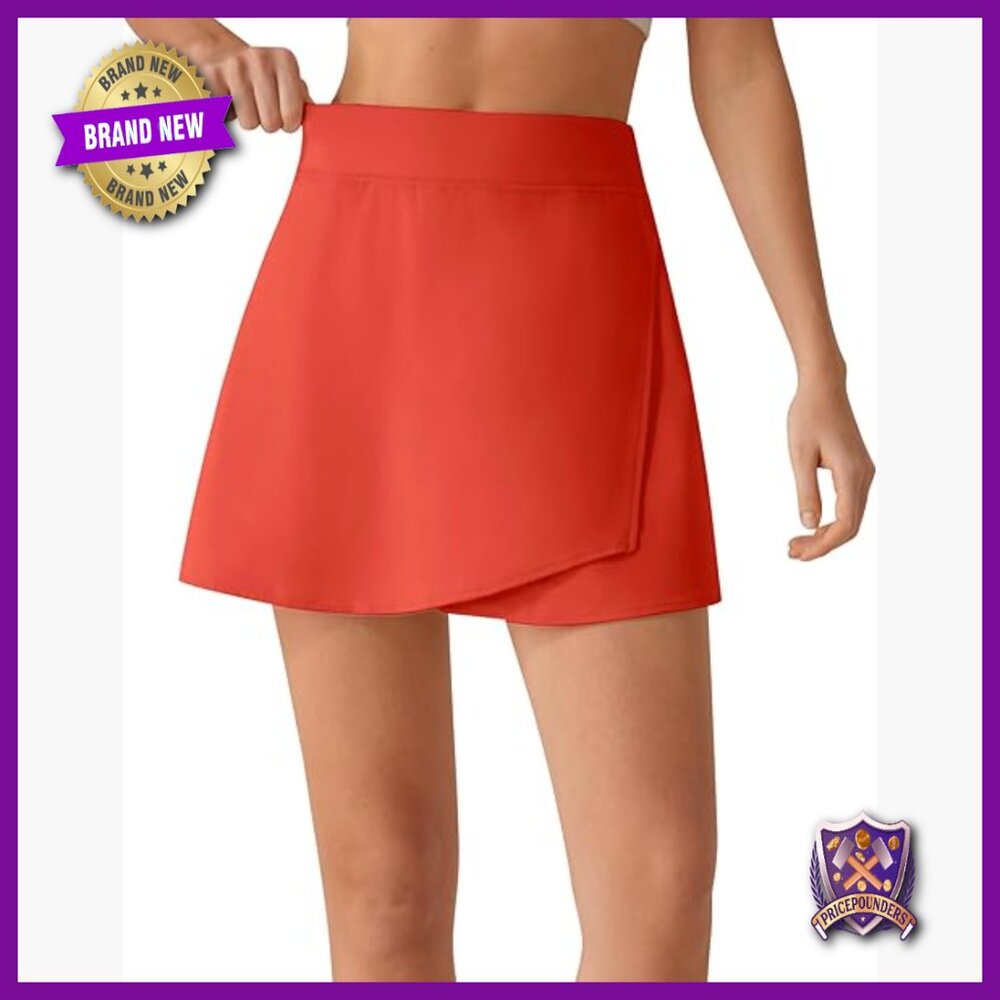 High Stretch Tennis Skort with Built-in Shorts and Pockets